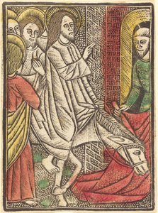 A entrada em Jerusalém de German 15th Century