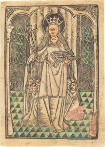 Santa Úrsula como Protetora de German 15th Century or Master of the Protective Saints of Cologne