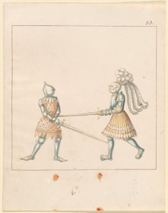 Freydal, O Livro das Justas e Torneio do Imperador Maximiliano I: Combates a Pé (Jousts) (Volume III): Placa 163 de German 16th Century
