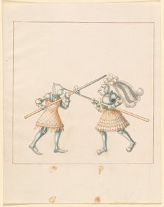 Freydal, O Livro das Justas e Torneio do Imperador Maximiliano I: Combates a Pé (Justas) (Volume III): Placa 149 de German 16th Century