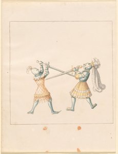 Freydal, O Livro das Justas e Torneio do Imperador Maximiliano I: Combates a Pé (Jousts) (Volume III): Placa 159 de German 16th Century