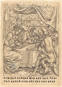 Cantamos carinhosamente o tenor discant alto e baixo da massagem de German 16th Century