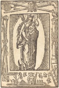 Madonna e criança de German 16th Century