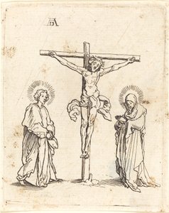 A crucificação com a Virgem e São João de German 16th Century after Albrecht Dürer