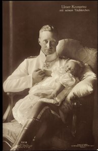 O príncipe herdeiro Friedrich Wilhelm com a filha, Liersch 7518