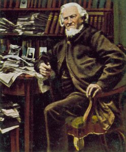 Hoffmann von Fallersleben, poeta alemão (fotografia colorida)