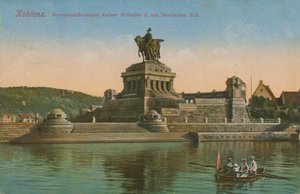 Monumento ao Kaiser Wilhelm I, Koblenz. Postal enviado em 1913. de German Photographer