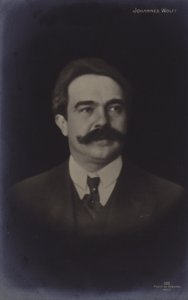 Retrato de Johannes Wolff (fotografia a preto e branco) de German Photographer