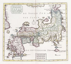Um mapa do Japão, 1769 de German School