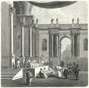 Um tribunal de justiça romano (gravura) de German School
