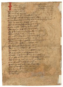 Uma folha do Das Spiegelbuch, em alto-alemão médio, Suábia Oriental, provavelmente Augsburgo, c.1470s (tinta sobre papel) de German School