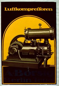 Um cartaz para um compressor alemão de compressor de ar