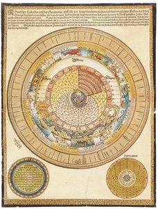 Um calendário de parede com volvelle, século 16 de German School