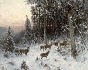 Uma noite de inverno na Floresta Negra, c.1880