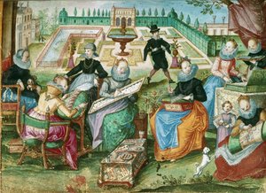 Add.1 7025 fol.50 Senhoras sentadas a bordar, do 