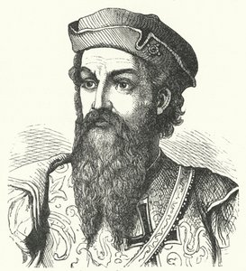 Afonso de Albuquerque, Duque de Goa, General Português e Vice-Rei da Índia Portuguesa (gravura) de German School