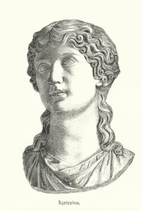Agrippina, a anciã, esposa do general romano Germanicus e mãe do Imperador Calígula (gravura) de German School