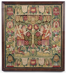 Capa de almofada de tapeçaria alegórica, Alemanha do Norte, provavelmente Hamburgo, c.1600-50 de German School