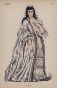 Amalie, de Die Rauber (Os Assaltantes) de Friedrich Schiller (cor litho) de German School