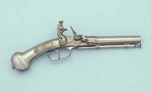 Uma pistola de pederneira toda de aço, Jan Cloeter a Grevenbroich, c.1660 de German School