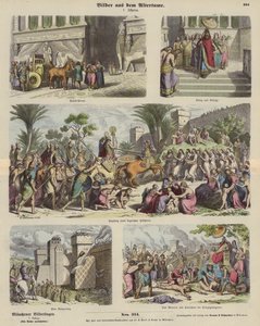 Antiga Assíria (gravura colorida) de German School