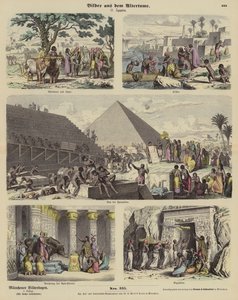 Antigo Egipto (gravura colorida) de German School