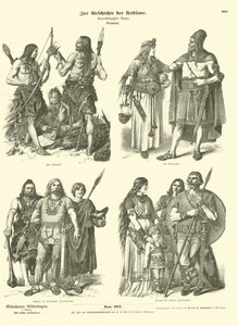 Trajes germânicos antigos de German School