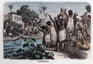 História Antiga. Egito. Jogos de água ... (gravura) de German School