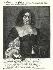 Andreas Gryphius, poeta e dramaturgo alemão (gravura) de German School