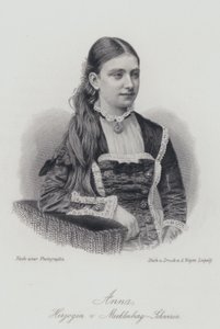 Anna, Duquesa de Mecklenburg-Schwerin (gravura) de German School