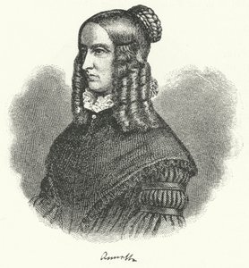 Annette von Droste-Hulshoff, escritora e compositora alemã (gravura) de German School