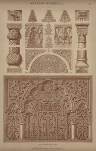 Arabian-Moresque, Ornamentos Arquitetônicos (cor litho) de German School