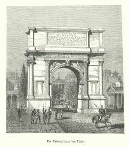 Arco de Tito, Roma (gravura) de German School