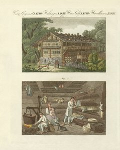 Arquitectura na Suíça (gravura a cores) de German School
