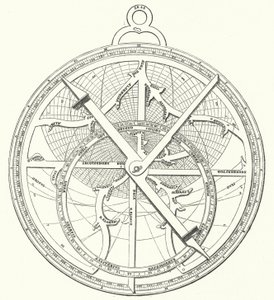 Astrolábio de Regiomontanus (gravura) de German School