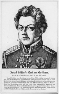 August Neidhard, Conde de Gneisenau (gravura) de German School