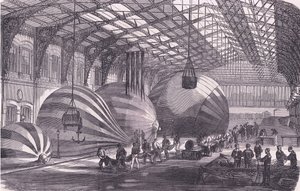 Balloon manufactory, Cassells History of the War between France and Germany publicado por Cassell and Company Limited, c.1890 (litho) de German School
