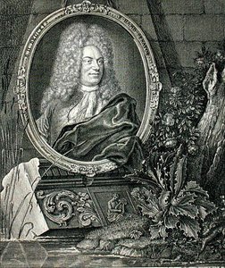 Barthold Heinrich Brockes (1680-1747) gravado por Wolffgang (gravura) de German School