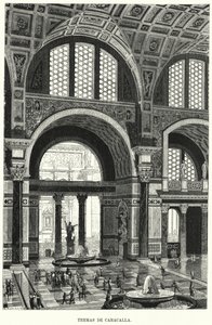 Banhos de Caracalla, Roma (Litho) de German School