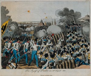 Batalha de Dresden durante a Guerra da Sexta Coalizão, 26-27 de agosto de 1813, c.1820
