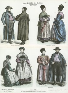 Trajes bávaros, século XIX de German School