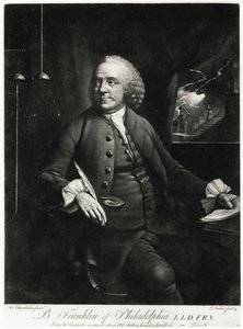 Benjamin Franklin, 1884-90 (fototipo) de German School