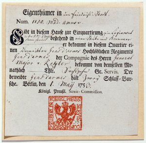 Comprovante de faturamento, 1759 (impressão e caneta e tinta) de German School