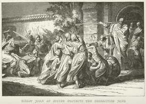O bispo John de Speyer protege os judeus perseguidos de German School