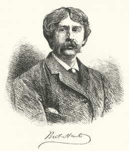 Bret Harte, contista e poeta americano (gravura) de German School