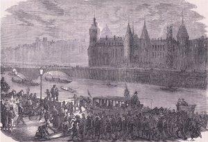 Trazendo os feridos, História da Guerra entre a França e a Alemanha publicada pela Cassell and Company Limited, c.1890 (litho) de German School