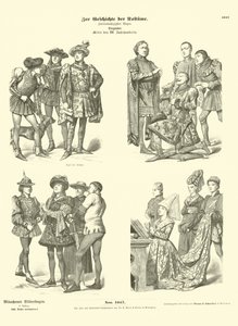 Trajes da Borgonha, meados do século XV de German School
