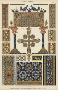 Bizantino, Vidro-Mosaico, Esmalte Colorido e Iluminação (cor litho) de German School