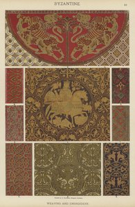 Bizantina, Tecelagem e Bordados (cor litho) de German School