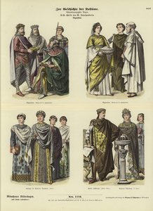 Trajes bizantinos, primeira metade do século VI de German School